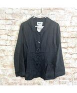 Flax Linen Shacket Size Large in Black NEW - $1,089.45 MXN