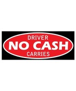 Picniva 2Pack 5&quot; Driver Carries No Cash Red Taxi Notice/Warning/Reminder... - $8.05 CAD