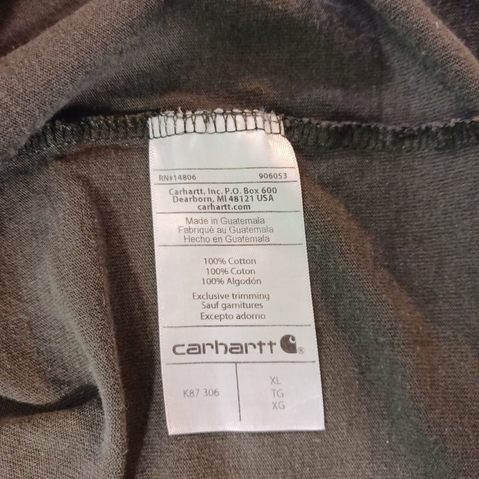 Carhartt K87 306 Loose Fit Men's Green Cotton Short Sleeve Pocket T-Shirt Sz XL Item image 5