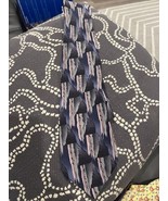 J. GARCIA 100% Pure Silk Men&#39;s Gray Blue Abstract Pattern Necktie 58&quot;x 3.5&quot; - $8.91