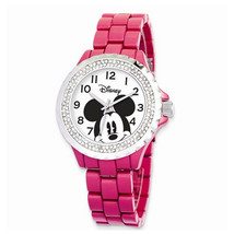 Disney Adult Size Pink Band with Crystal Bezel Mickey Mouse Watch - $1,163.80 MXN