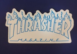 Blue and White Thrasher Magazine Skateboard Sticker - £3.58 GBP