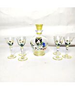 Vienna Wein! Liquor Decanter 6-1 Ounce Cordial Glasses Double Headed Eag... - $29.89