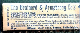 1895 Antique Victorian Unused BRAINERD-ARMSTRONG Silk Floss Thread Asiatic Filo - £38.13 GBP