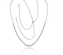Diana M Jewels 4.40 cts diamond bolo graduated half-way necklace size One Size - €2.857,77 EUR