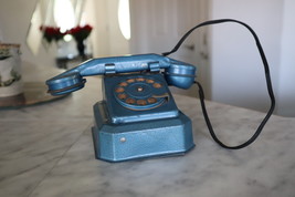 Vintage Kids Tin Blue Telephone - $24.99