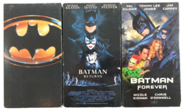 Batman Movie Vhs Tape Lot 3 Tim Burton 1989 Original + Returns &amp; Forever Tested - £15.63 GBP