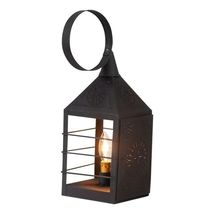 Farmer's Lantern Light in Textured Black Tin - ELECTRIC image 2