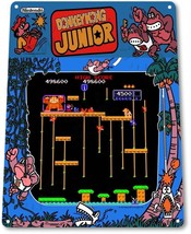 Donkey Kong Junior Classic Arcade Marquee Game Room Wall Decor Metal Tin Sign - £13.91 GBP