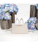 Kendra Scott Essie Rhodium Silver Pave CZ Open Frame Earrings NWT - $124.80 CAD