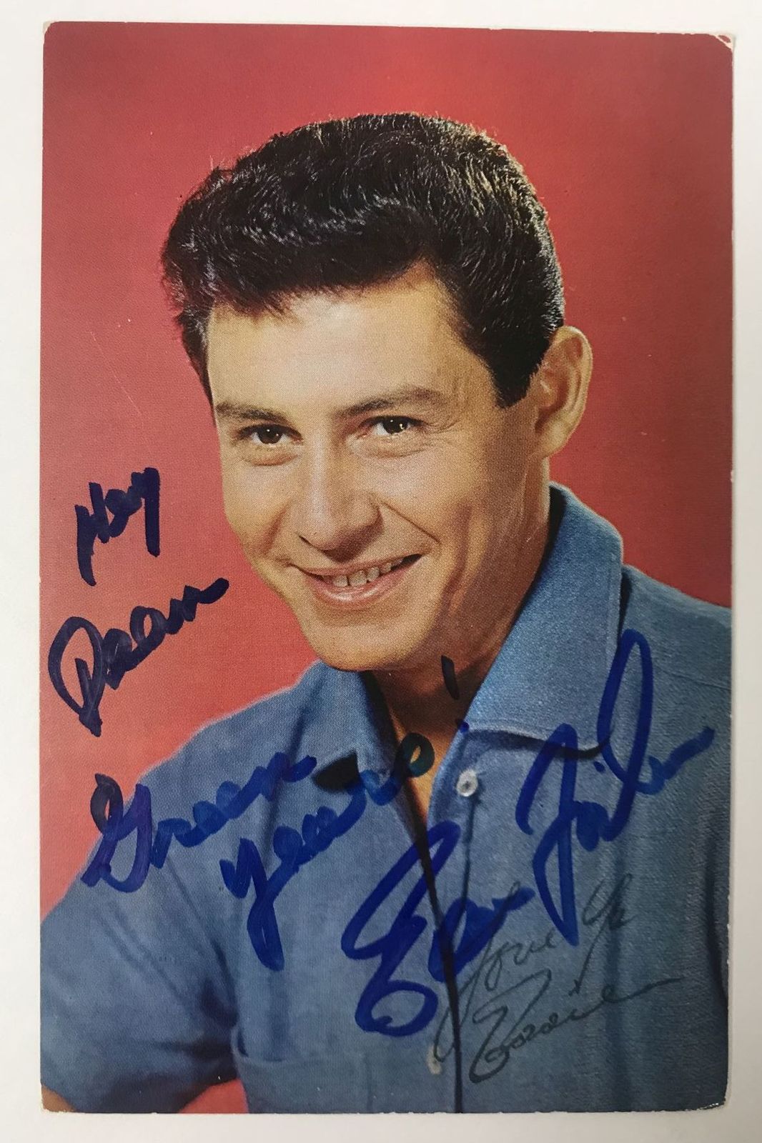 Eddie Fisher (d. 2010) Signed Autographed Vintage Photo - Life COA Postcard - $15.00