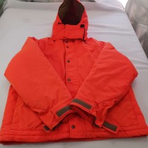 Gamehide Jacket Men’s Sz M Blaze Orange Insulated Hunting Coat Hood Pock... - $49.49
