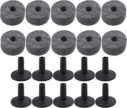 10 Pack Of 15Mm Thick Felt Washers And Plastic Long Flanged Cymbal Sleeves From - £25.83 GBP
