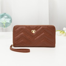 Embroidered Wave Pattern Long Wallet Ladies Small Bag Leisurely Coin Purse - £25.05 GBP