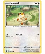 Meowth 199/264 Common Fusion Strike Pokemon Card - $13.67 CAD