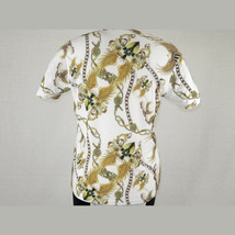 Men Crew T Shirt Makrom Turkey Medallion Chain Floral European 1217-420 White image 4