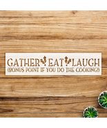 Gather eat Laugh Stencil Pattern for Kitchen Decor, Reusable Mylar Templ... - $20.13 CAD+