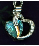 Blatt Unendlichkeit Liebe Herz Anhänger Halskette Geburtsstein Kristall ... - $44.30 CAD