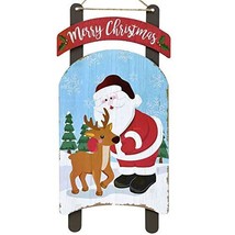 Christmas Decoration Celebrate A Holiday Wood Plank Design Hanging Sign ... - £7.11 GBP