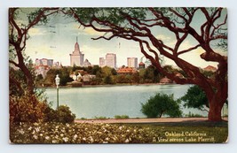 Skyline Vista Attraverso Lago Merritt Oakland California Ca 1923 DB Postcard P13 - £4.01 GBP