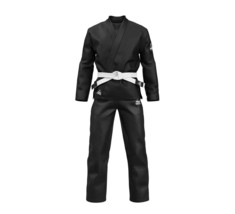 New Fuji Sports Mens Brazilian Jiu Jitsu Starter Gi Jiu-Jitsu BJJ - Black w Belt - £71.28 GBP