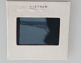 Vintage Photo Slide Vietnam War Era Looking Out Chopper Plane At Water Shoreline - £15.79 GBP