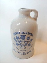Henry McKenna Stoneware Jug Sour Mash Bourbon Whiskey 4/5 Quart EMPTY Vi... - $17.77