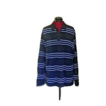 Gap Polo Shirt Multicolor Men Side Split Long Sleeve Striped Size XL Cotton - $35.65