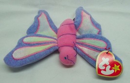 TY Teenie Beanie Pink &amp; Purple FLITTER THE BUTTERFLY 5&quot; Plush Stuffed An... - $14.85