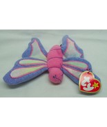 TY Teenie Beanie Pink &amp; Purple FLITTER THE BUTTERFLY 5&quot; Plush Stuffed An... - $20.31 CAD