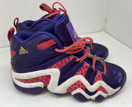 Adidas Crazy 8 Basketball Shoes Kid Youth Size 6 Purple White G98385 - £28.67 GBP