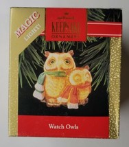 1992 Hallmark Keepsake Magic Light Ornament Watch Owls - £7.90 GBP