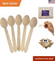 Disposable Birch Wood Cutlery Spoons, Biodegradable and Earth Friendly, ... - $90.42