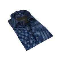 Men's Shirt Hankie CASILA Turkey Cotton Blend 501920-04 Navy Polka Dots image 5