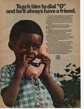 Bell Telephone 1972 Public Service Annoucement Print Ad Dial Zero for Emergency - £3.19 GBP