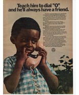Bell Telephone 1972 Public Service Annoucement Print Ad Dial Zero for Em... - £3.13 GBP