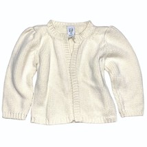 Baby Gap Cardigan Sweater 2 years Off white cream Knit Lightweight Christmas - £9.33 GBP