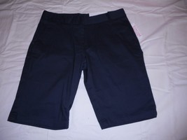 Girls IZOD Shorts Navy Size 12 Regular  Flat Front NEW W TAGS - £11.20 GBP