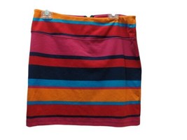 Xhilaration Target mini skirt L large zip red pink blue orange mod wide ... - $13.50