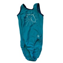 Snowflake Designs Adult X-Small Teal Gymnastics Leotard With Rhinestone ... - $24.00