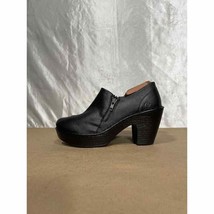 Born Black Leather Platform Heel Clogs Wmns Sz 10 / 42 - £24.12 GBP