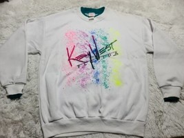 Key West FL XL Sweatshirt USA Puffy Grafitti Spray Paint Spellout Double... - $15.46