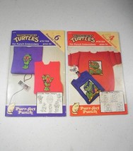 TMNT Purr-fect Punch Embroidery Iron On Portrait Pattern Books Lot of 2 - $12.86