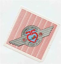 Southwest Airlines 25 Tears of LUV Cocktail Napkin with Route Map 1996 - $13.86