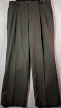 DOCKERS Dress Pants Mens Size 38 Gray Wool Pleated Front Straight Leg Pockets - £11.92 GBP