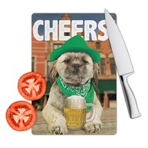 Shih Tzu Beer Cheers : Gift Cutting Board Dog German Oktoberfest Funny Cute Pet - £23.17 GBP