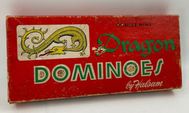 Vintage Dragon DOMINOES by Halsam Set #920 Double Nine 55 pieces Game - $26.72