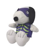 Hallmark Peanuts Snoopy Halloween Plush Bandit Mask w/ Purple Skeleton S... - $282.06 MXN