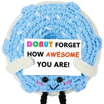 RQWZBCHX Handmade Crochet Donut Inspirational Gift Blue Cute Motivational - $182.68 MXN RQWZBCHX Handmade Crochet Donut Inspirational Gift Blue Cute Motivational - $182.68 MXN
