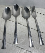 Silco Stainless Flatware 3 Spoons 1 Fork Used  - £12.65 GBP